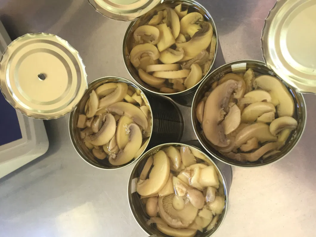 Canned Champignon Mushroom Pieces in Brine in Tins